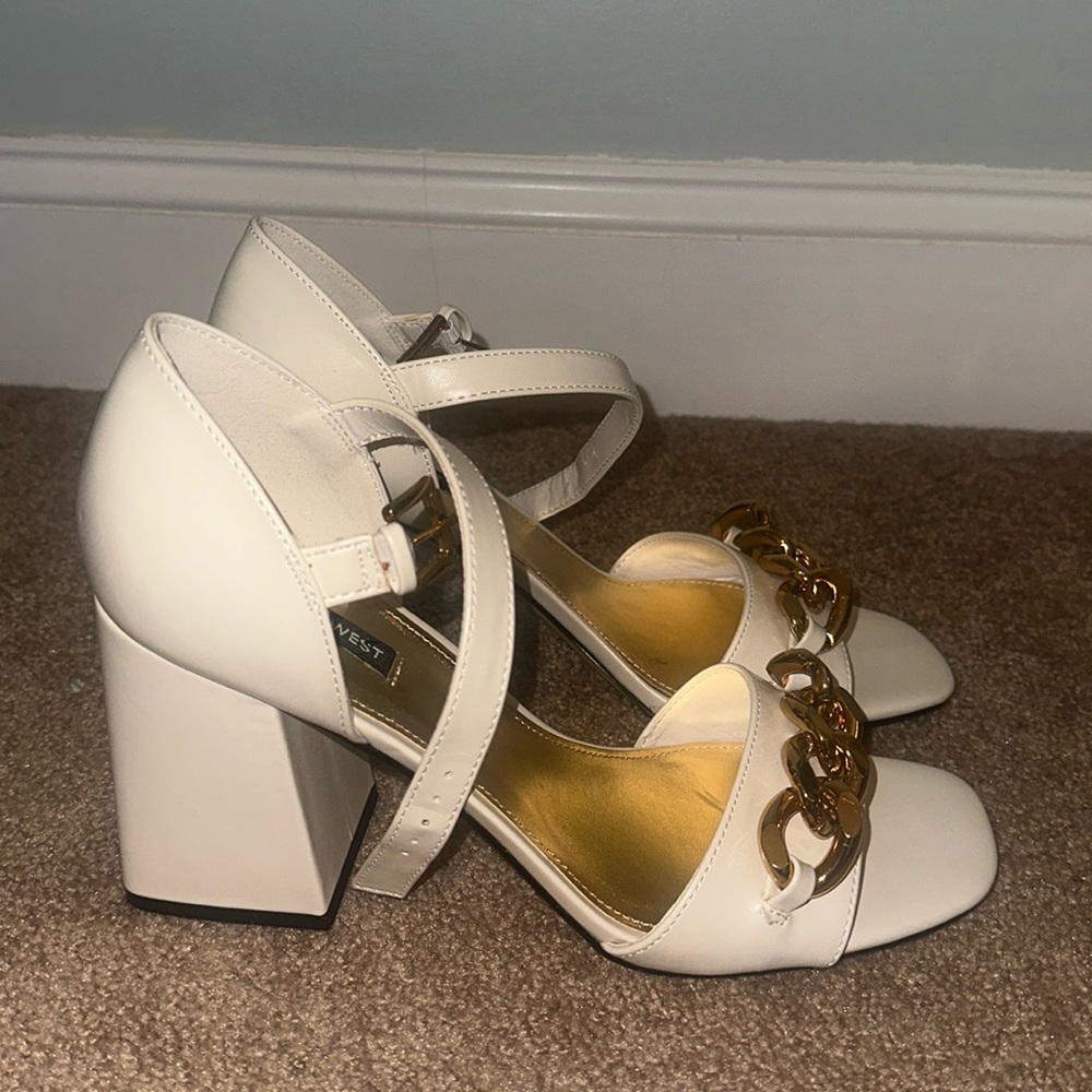 Nine west golden high heels!